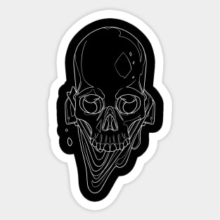 Messenger Skull Black Sticker